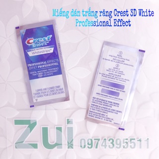 Bộ 10 Miếng dán trắng răng Professional Effects Crest 3D White