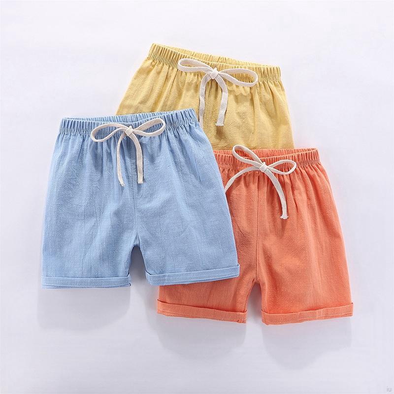 Quần Short Cotton Màu Trơn Cho Bé Trai