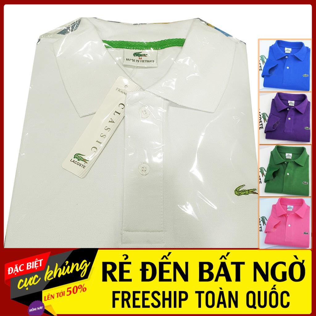 Áo polo nam cổ bẻ vải cotton thun trơn form chuẩn trẻ trung lịch lãm, màu sắc phong phú