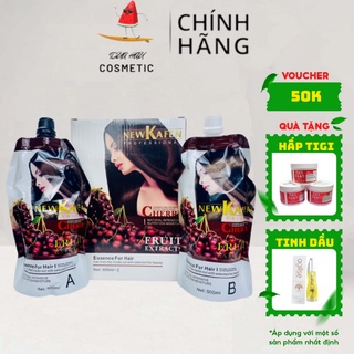 Nhuộm nâu phủ bạc không dính da đầu new kafen | 500mlx2 | chính hãng