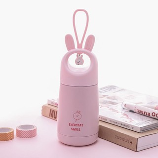Bình Nước Giữ Nhiệt Mini Hình Thỏ Dễ Thương Cho Bé