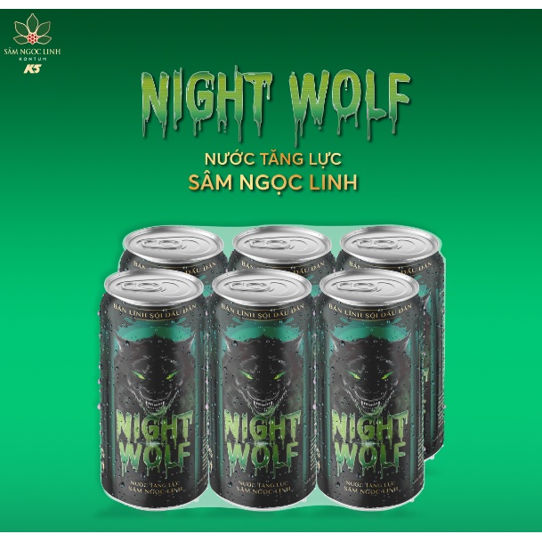 Nước Tăng Lực Night Wolf Sâm Ngọc Linh Lon Lẻ 245ML/Lon
