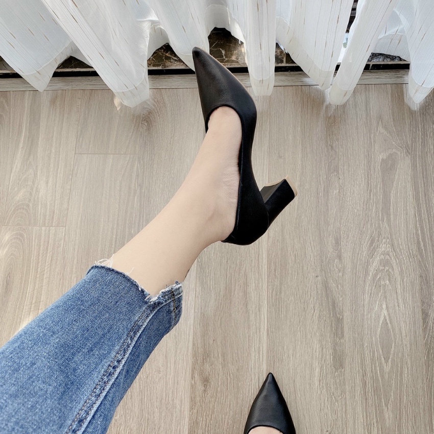 Giày cao gót nữ hót 2021 BK STORE, da mềm đi làm, đi chơi, êm &amp; ôm chân CG03