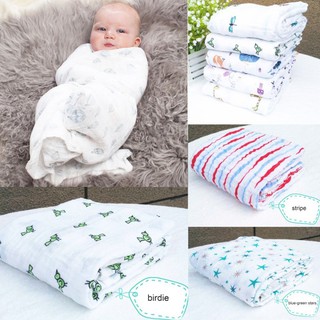Bộ 3 Khăn Aden Sợi Tre/Khăn Cuốn Em Bé/Khăn Tắm Sơ Sinh 120cm X 120cm
