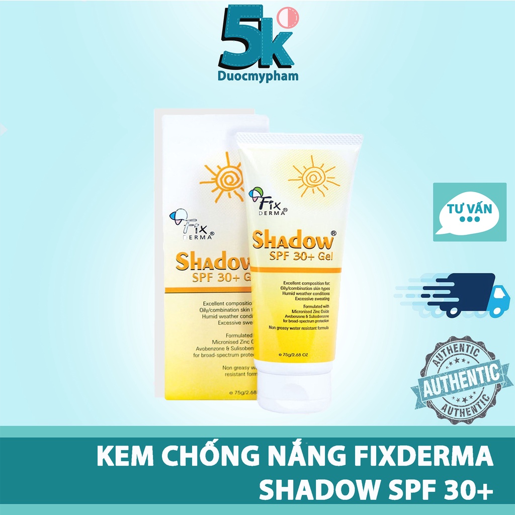 Kem Chống Nắng Fixderma Shadow Gel SPF 30+ (75g)