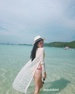 Áo choàng ren đi biển (ẢNH THẬT)