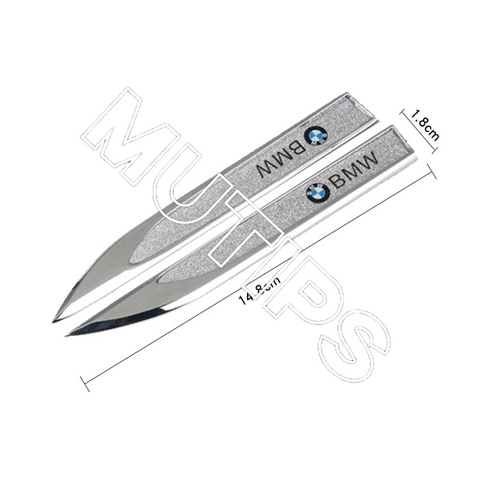 Bộ 2 Miếng Dán Trang Trí Cửa Xe Hơi BMW E36 E46 E30 E90 F10 F30 E39 E60 X1 E84 F48 F25 X3 E83 X5 F15 Bằng Kim Loại