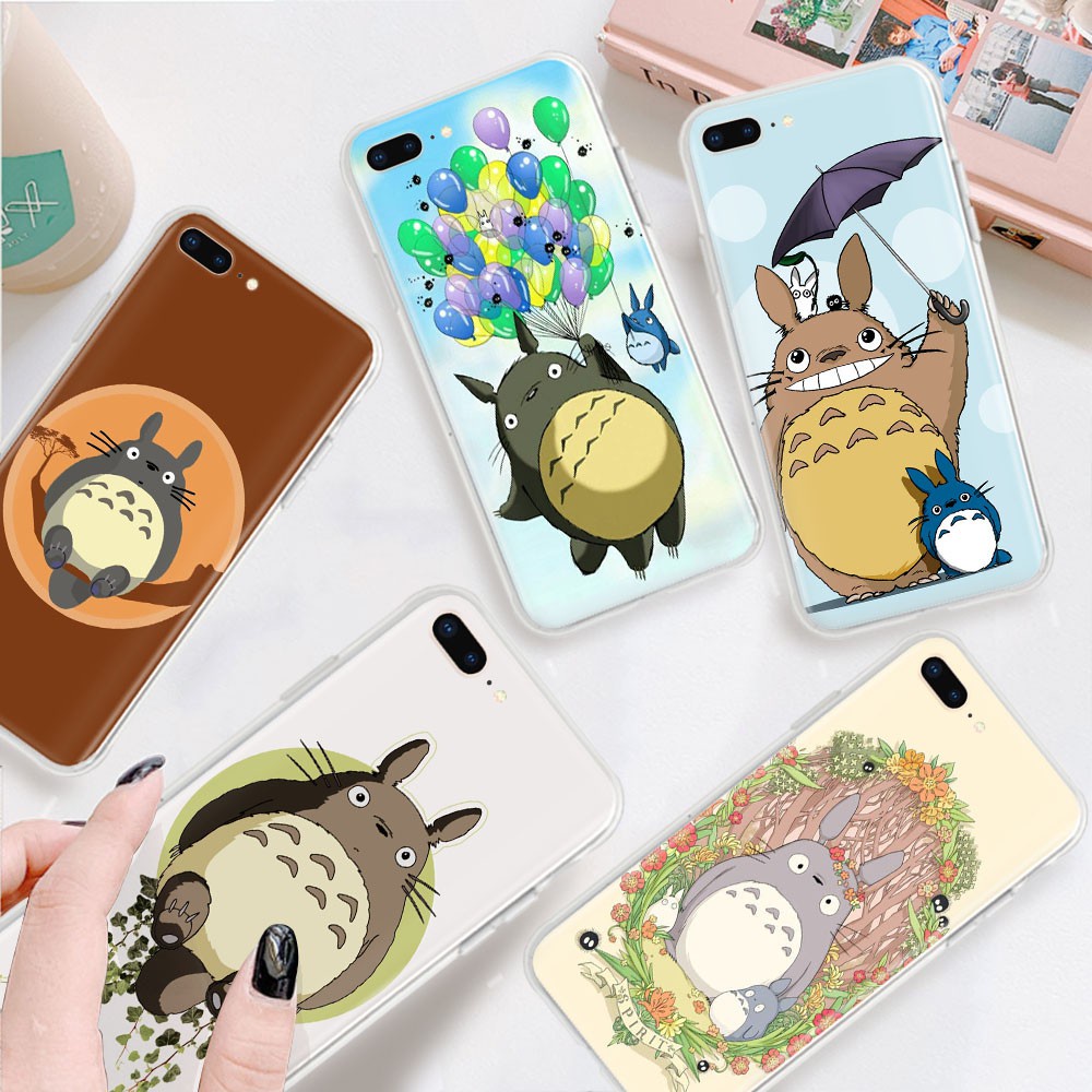 Ốp Điện Thoại Trong Suốt In Hình Totoro Cho Iphone 8 7 6 6s Plus 5 5s Se Tb85