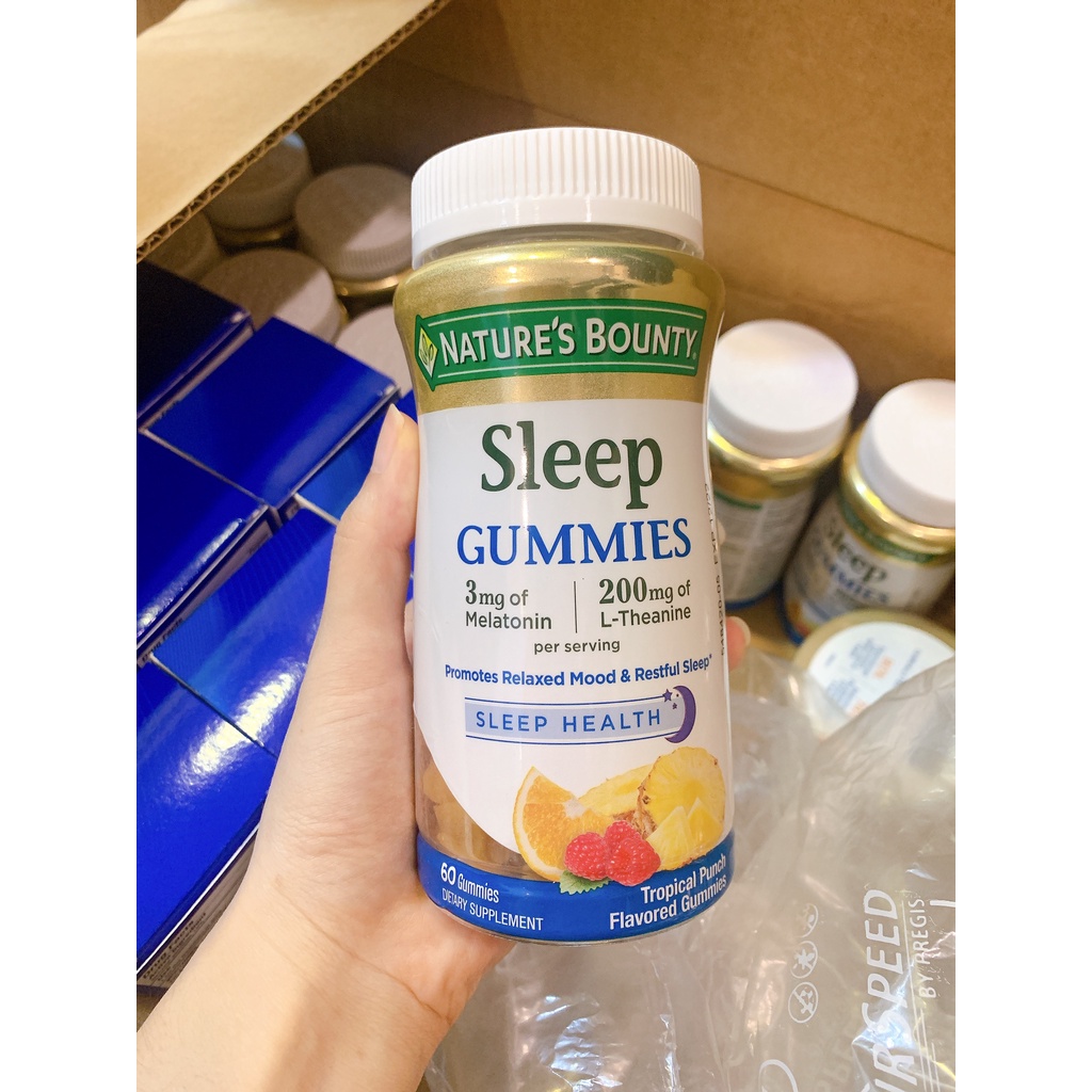 [US-DATE XA] Kẹo ngủ Sleep Gummies Nature’s Bounty 3mg 5mg 60 viên - Hity Beauty