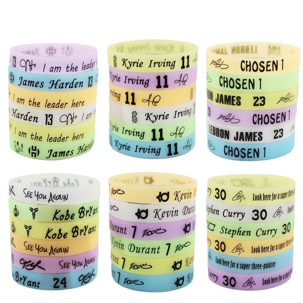 Patricia Vòng Đeo Tay Thể Thao Nhiều Màu Sắc Khắc Ngôi Sao Bóng Rổ Thời Trang Làm Quà Sinh Nhật Ngoài Trời