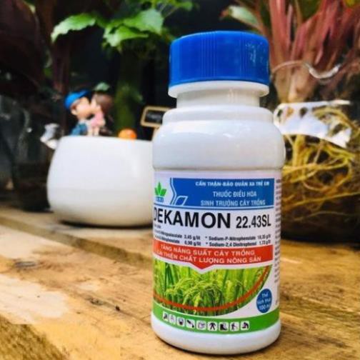 Phân bón lá DEKAMON 22.43SL chai 100ml, phân bón lá kích thích sinh trưởng mạnh hơn atonik