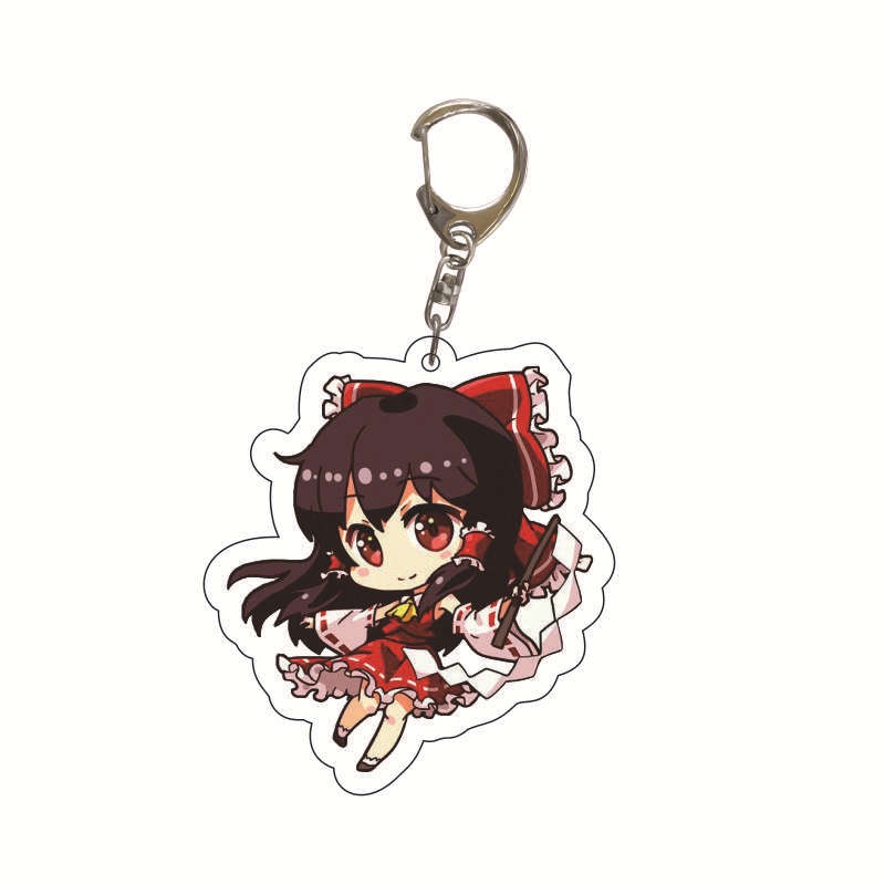 Móc Chìa Khóa Bằng Acrylic In Họa Tiết Hoạt Hình Touhou Project Kirisame Marisa Hakurei Reimu