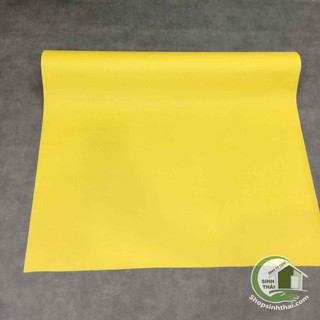 Giấy dán tường màu vàng nhám - khổ 1,2m - có sẵn keo