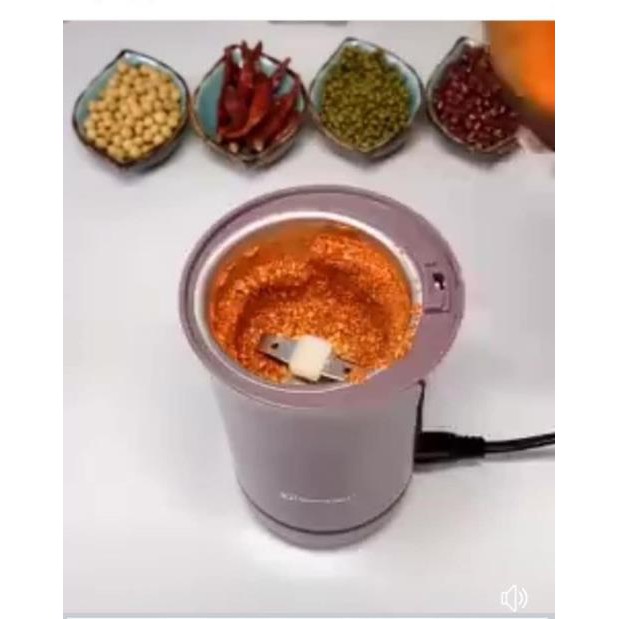 Máy nghiền hạt đa năng mini siêu tốc - Máy xay bột siêu mịn - Xay Ngũ Cốc, Cafe, Các hạt gia vị