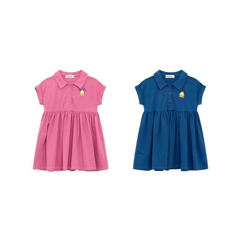 Đầm polo ngắn tay xinh xắn theo phong cách Hàn Quốc cho bé gái