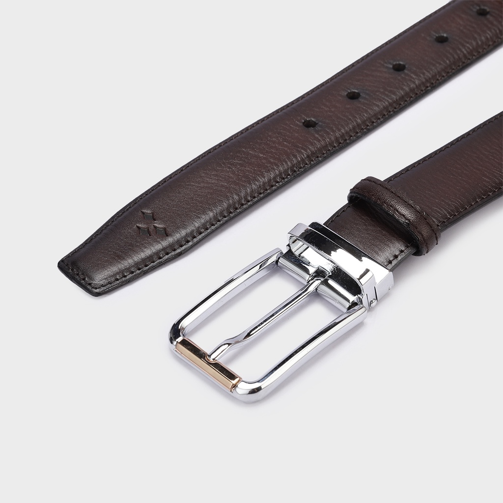 Thắt Lưng Nam Da Bò DAVANTI Đầu Kim Vân Dọc DT242D34