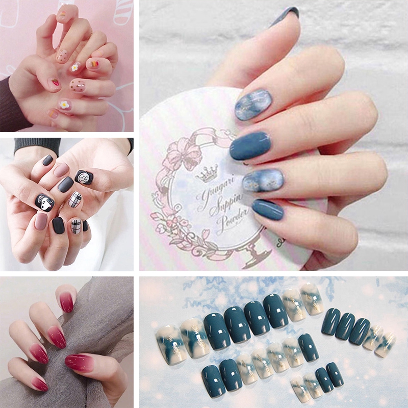 Bộ 24 cái móng tay giả trang trí nghệ thuật R021-R040