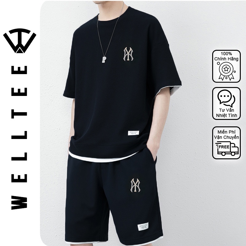 Bộ quần áo thun nam nữ Unisex Mùa hè ngắn tay cổ tròn, set đồ thể thao nam nữ vải thun tổ ong cao cấp
