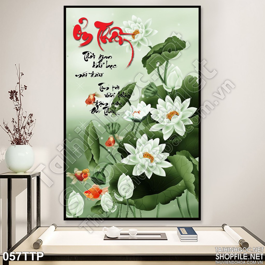 Tranh dán tường 3D Thư pháp Ơn thầy cô kt 60cm*90cm