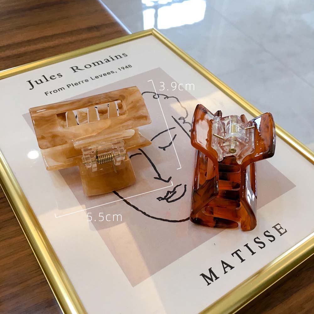 Kẹp Càng Cua Acrylic Thiết Kế Hình Vuông Nhiều Màu Sắc Tùy Chọn