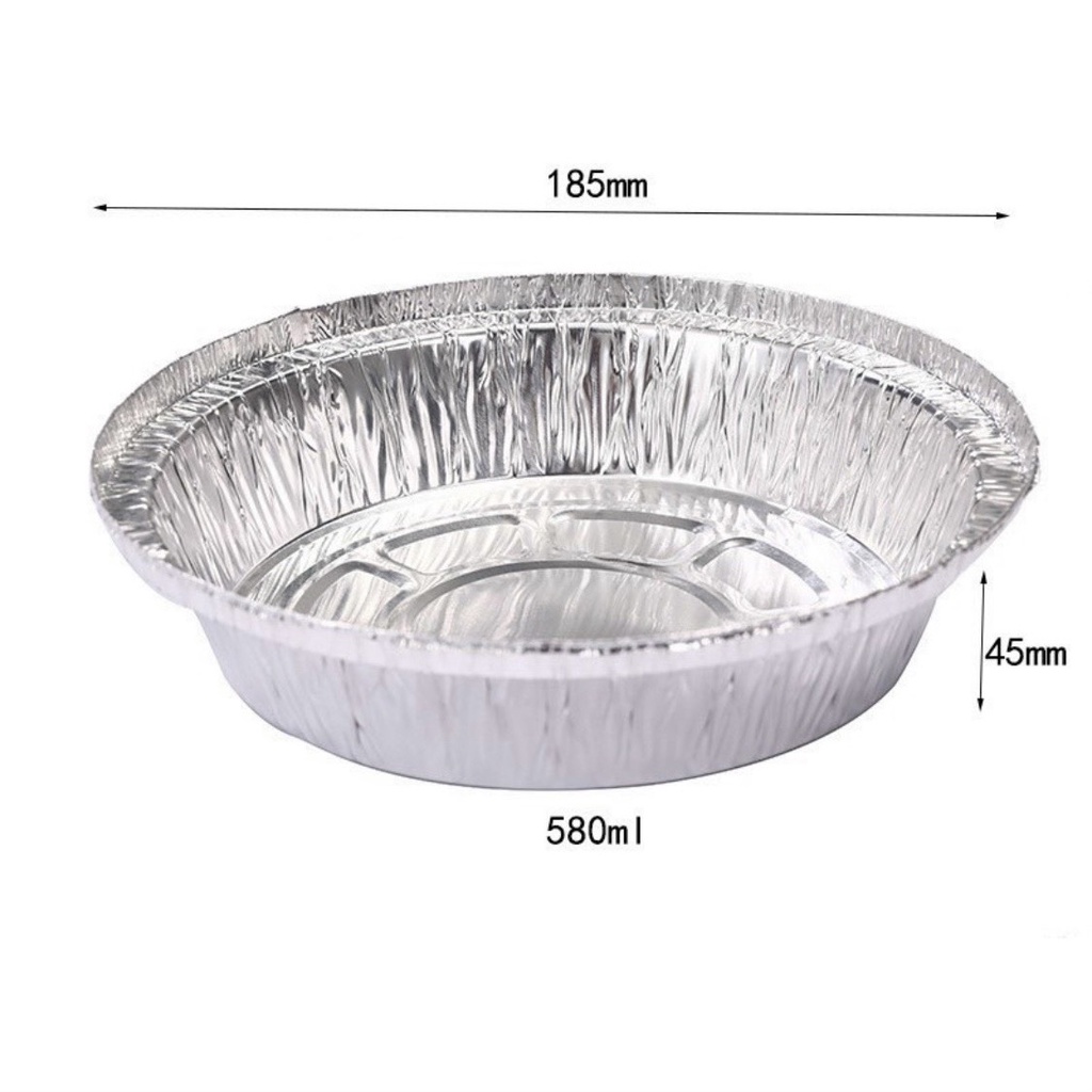 Set 10 Khay Giấy Bạc, Khuôn Bạc Lót Nồi Chiên Không Dầu Có Thể Nướng Trực Tiếp Trên Lửa