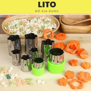Bộ Tỉa Củ Quả Đa Năng- Bộ 8 Món Tỉa Củ Inox- Bộ Dụng Cụ Cắt Tỉa Hoa Quả 8 món