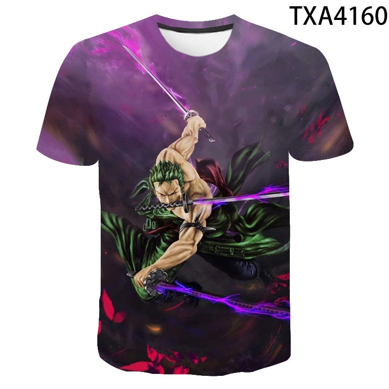 Áo Thun Tay Ngắn In Hoạt Hình One Piece Thời Trang Mùa Hè Cho Bé Trai Và Gái