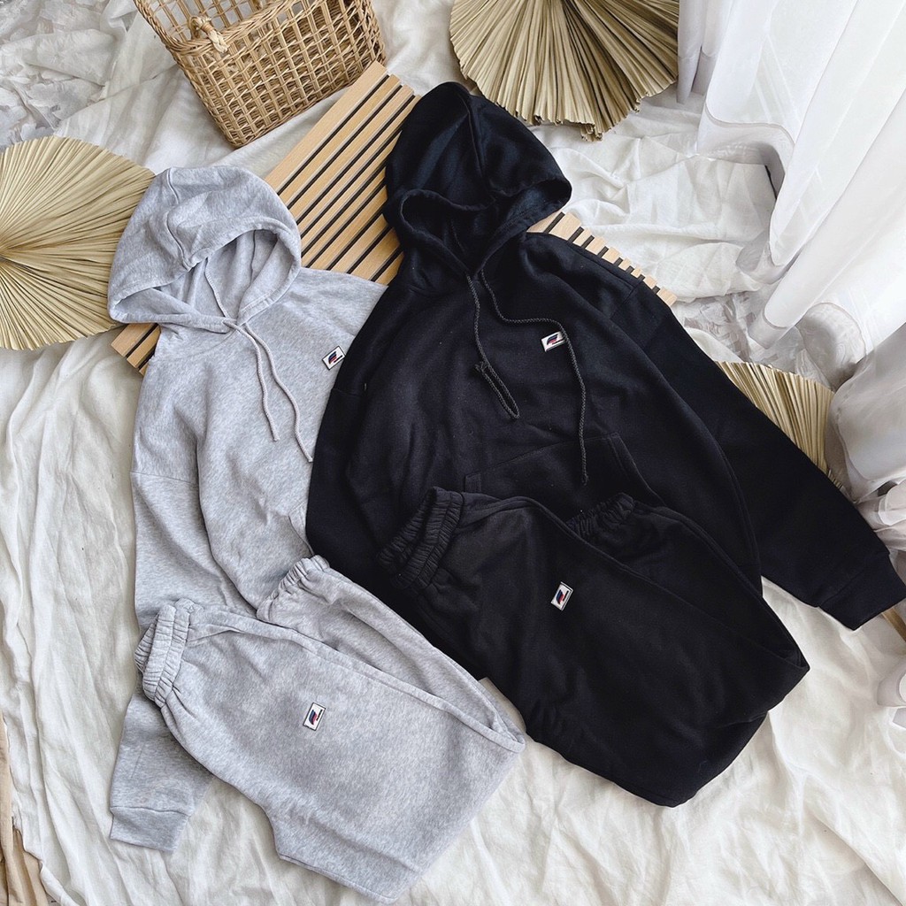 Set áo hoodie và quần, áo hoodie nữ form rộng có mũ Xinh xắn Chất thun dày dặn mặc bao ấm hàng cao cấp Tây Thi Shop | BigBuy360 - bigbuy360.vn