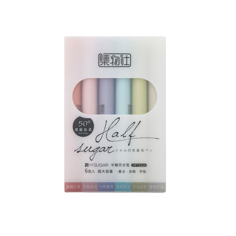 Set 6 bút highlight pastel Half sugar đánh dấu nội dung bài học
