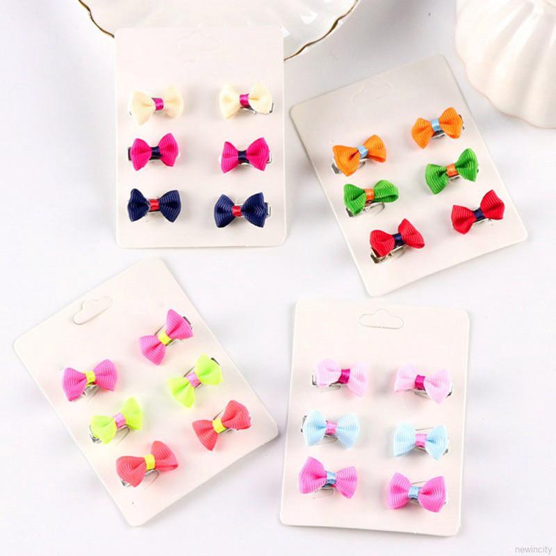 Set 6 kẹp tóc nơ đáng yêu cho bé gái