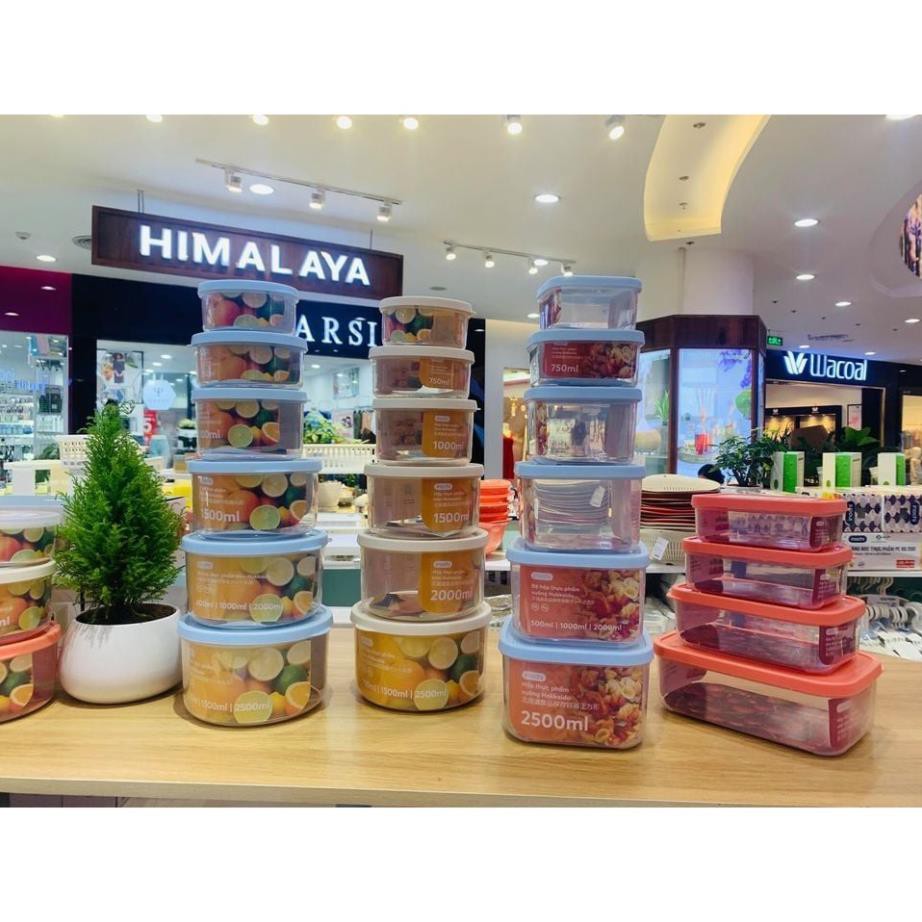 Bộ 4 hộp nhựa tròn đựng thực phẩm Inochi