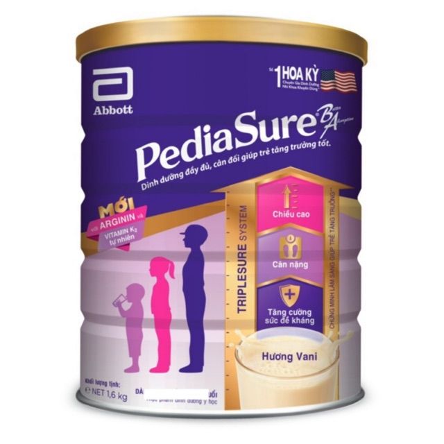 Sữa bột pediasure lon 1,6kg