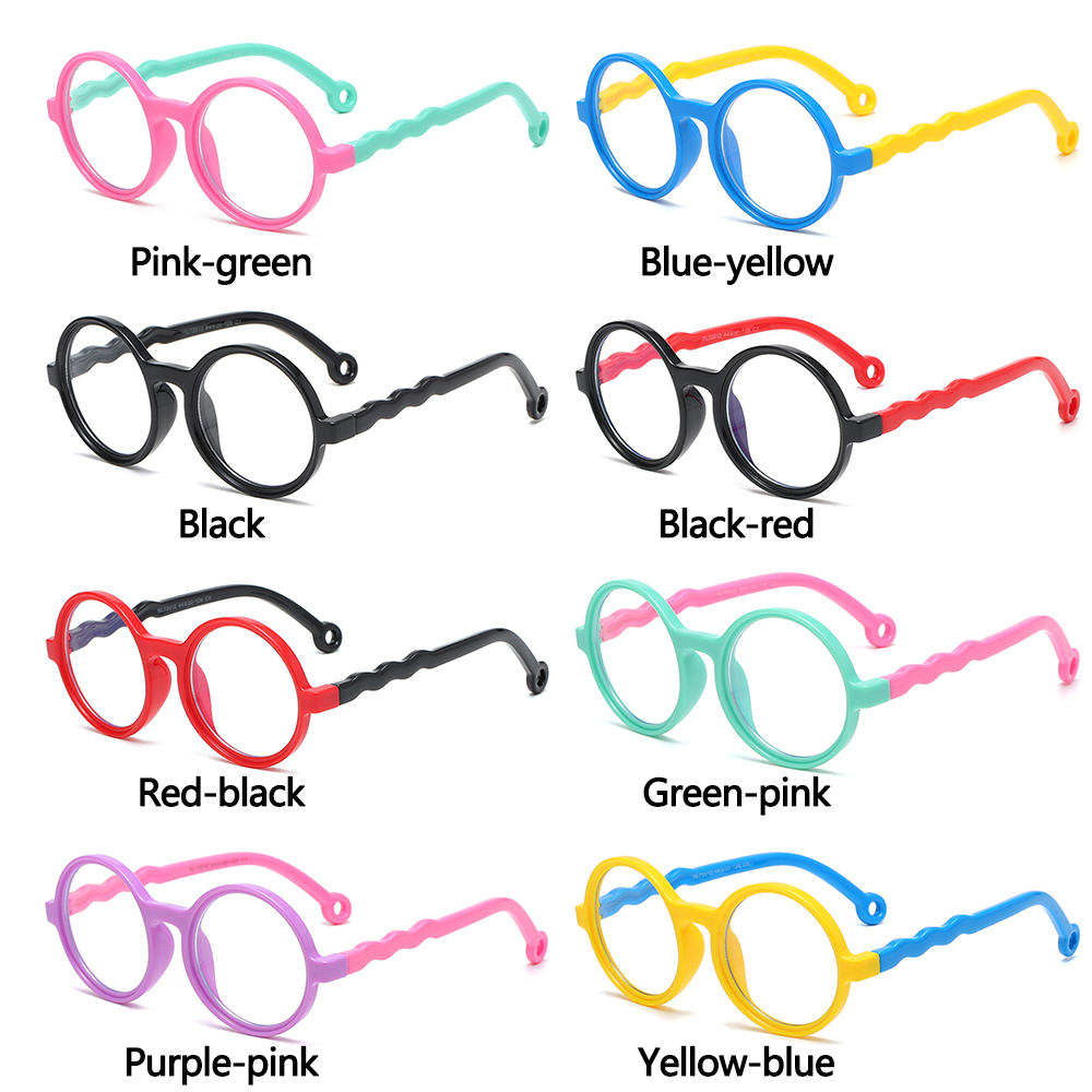 EMILEE💋 Age 3-10 Blue Light Blocking Glasses Silicone Frame Computer Gaming Glasses Blue Light Glasses for Kids Anti-eyestrain UV400 Protection...