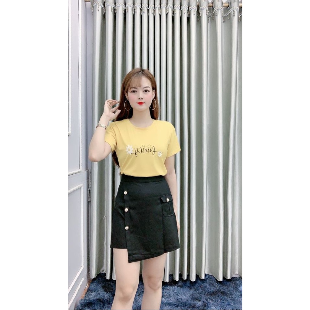 [Ảnh thật] [Chính hãng] Áo Thun Nữ YANDO- AT03 Thêu họa tiết