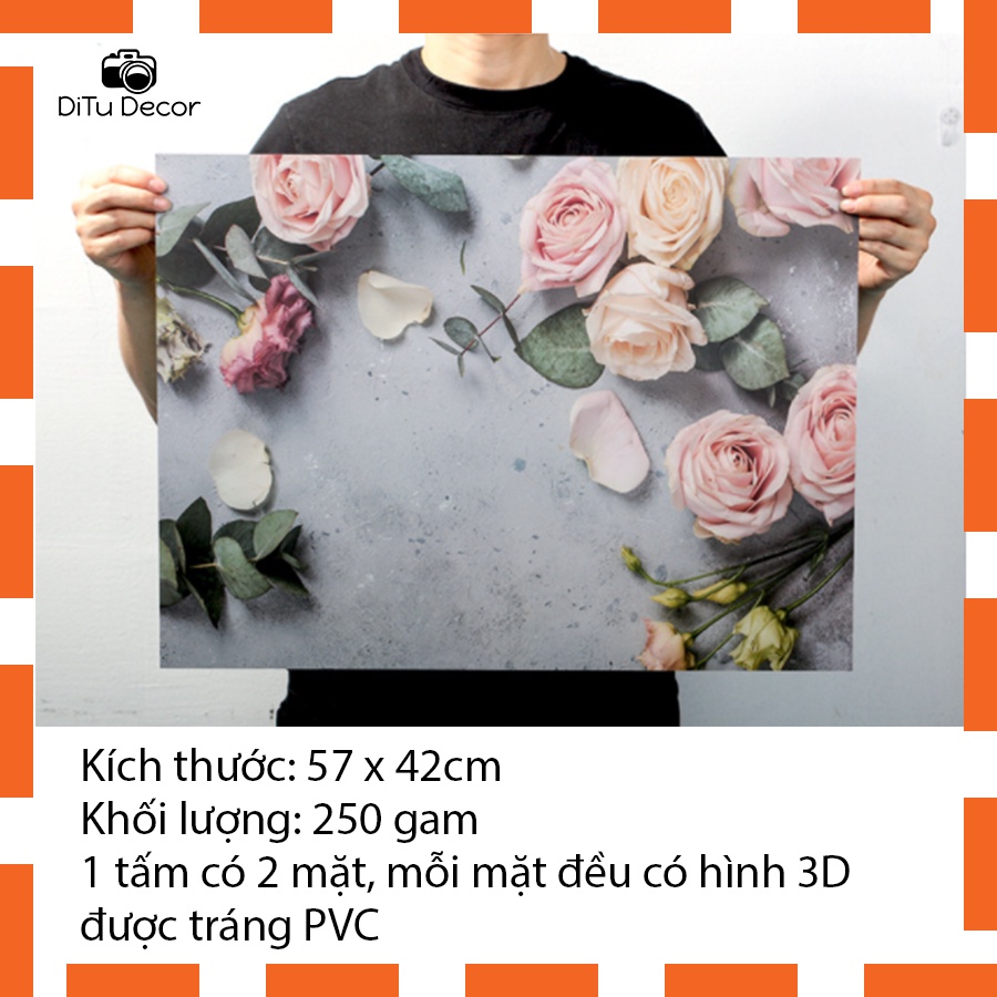 Phông giấy PVC 3D làm nền chụp ảnh, background set up chụp ảnh - Ditu Decor