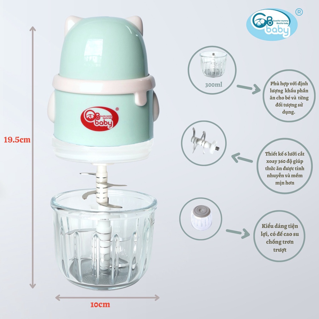 [Gb-Baby Chính Hãng]Máy Xay Cầm Tay 1 Cối Đa Năng Gb Baby Chính Hãng, Xay thịt, cháo, Sinh Tố , tỏi ớt Cho Bé Ăn Dặm (X-