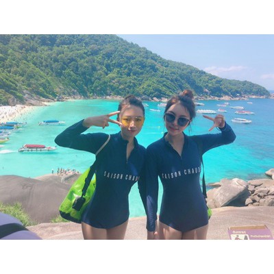 Áo bơi liền thân tay dài ( kèm hình khách mặc) - Hàng nhập khẩu | BigBuy360 - bigbuy360.vn