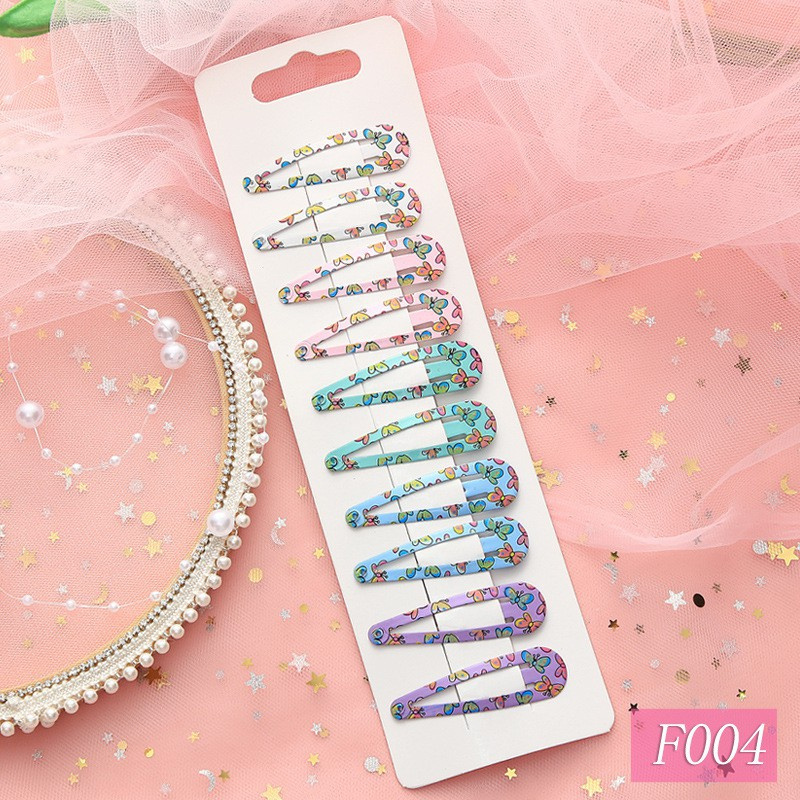 Bộ 10 kẹp tóc kiểu dáng dễ thương cho bé gái