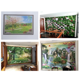 Tranh Dán Tường 3D,Cánh Đồng Hoa, 392(Đã tích hợp sẵn keo)