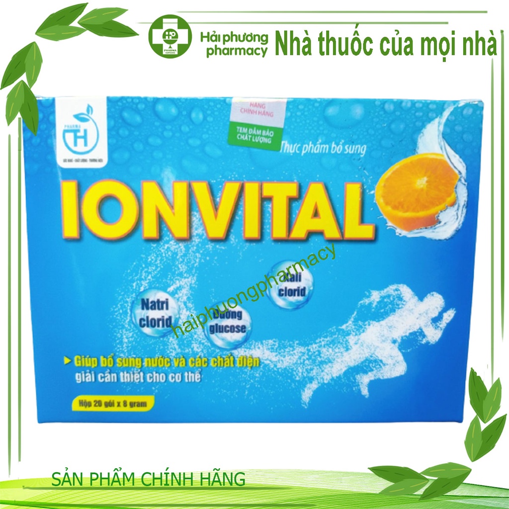 Bù nước IONVITAL - Bổ sung nước và chất điện giải cần thiết cho cơ thể hộp 20 gói