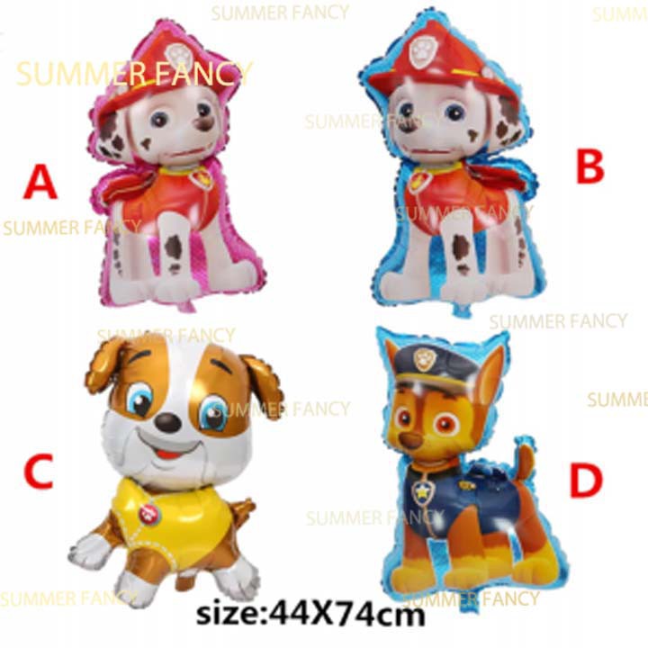 bong bóng kiếng chó cún con tuổi tuất cảnh sát cứu hỏa 80cm Happy Birthday party decorations Dogs paw patrol