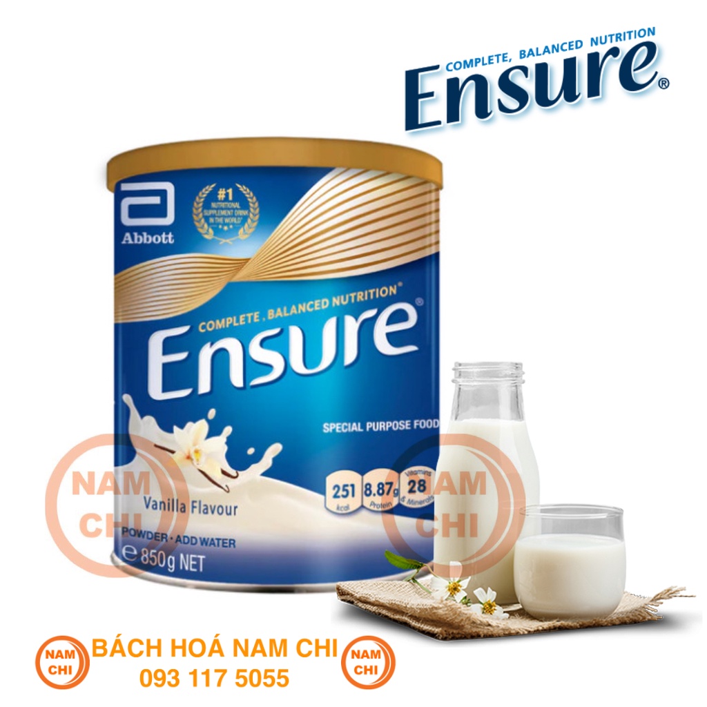 [MẪU SINGAPORE] Sữa ENSURE Mẫu Mới Nhất Hộp 850g - Singapore