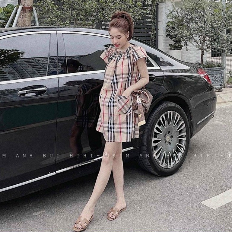Váy bầu - đầm bầu kẻ sọc tiểu thư công chúa, CHẤT nhẹ nhàng, mát mẻ Freesize
