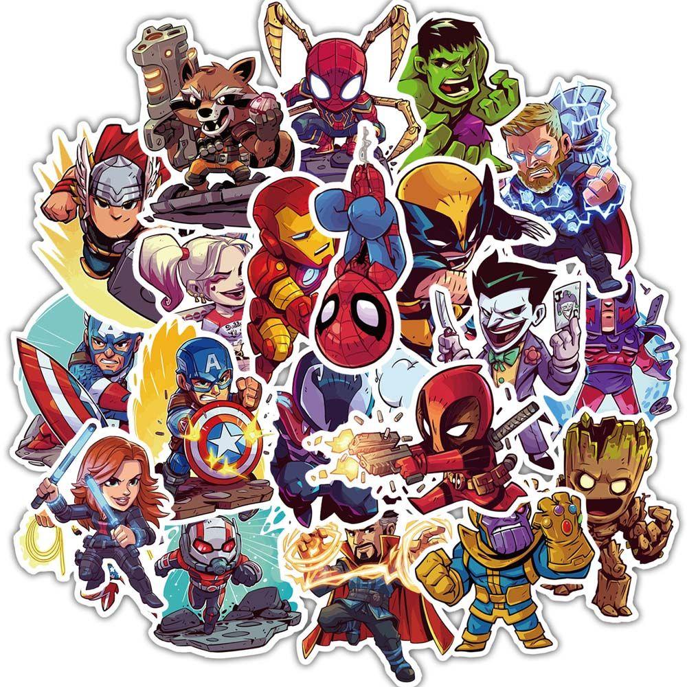 PEWANY Miếng Dán PVC Hình Người Nhện / Avengers Trang Trí Sổ Tay / Hành Lý / Bộ Sưu Tập