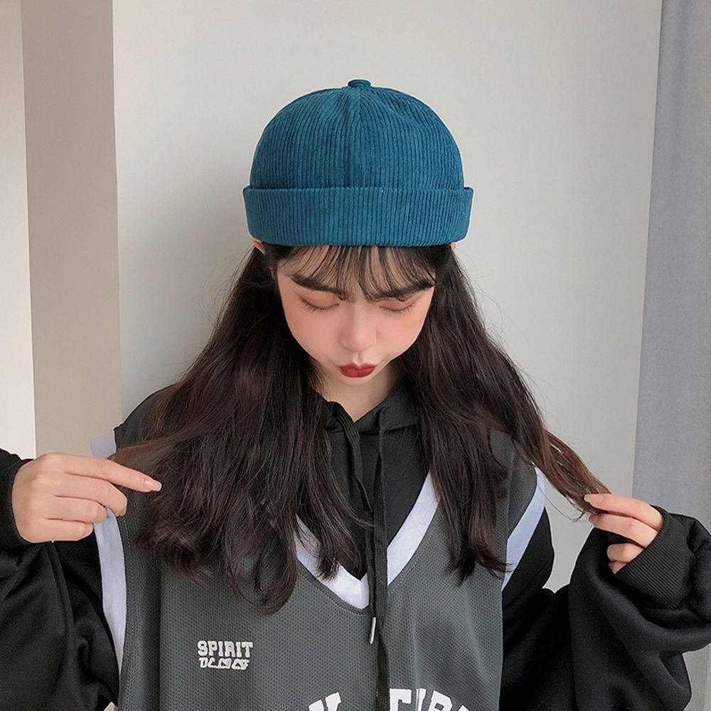 Mũ beanie in chữ/ hình dưa hấu/ đầu lâu phong cách Hàn Quốc đơn giản thời trang cho nam và nữ