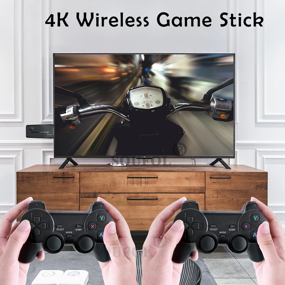 Máy Chơi Game Điện Tử 4 Nút Game Stick HDMI 3500 Trò Chơi cổ điển