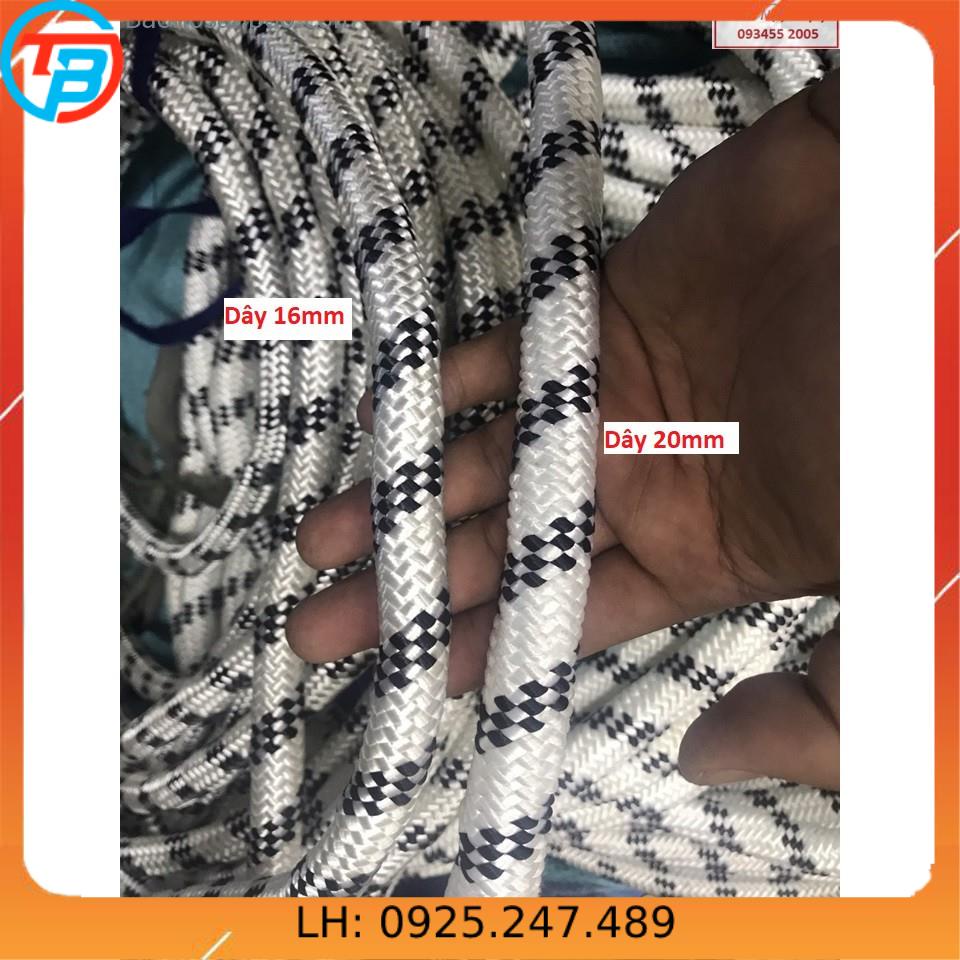 16mm, 18mm. Dây dù, dây thừng cường lực cứu sinh dành cho thợ lăn sơn, leo trèo mái nhà