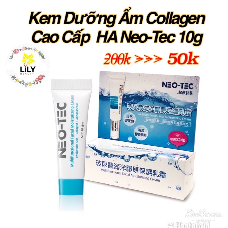 Kem dưỡng ẩm Hyaluronic Acid Collagen cao cấp tuýp 10g