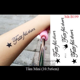 Hình xăm dán chữ B199