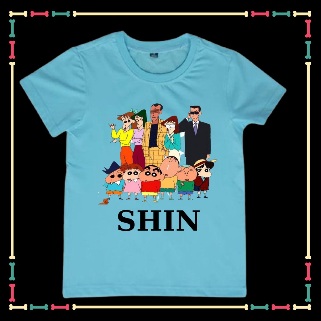 ÁO THUN XIN XÒ IN HÌNH SHIN - CẦU BÉ BÚT CHÌ ( TỪ 10KG ĐẾN 90KG, ĐỦ SIZE ÁO)